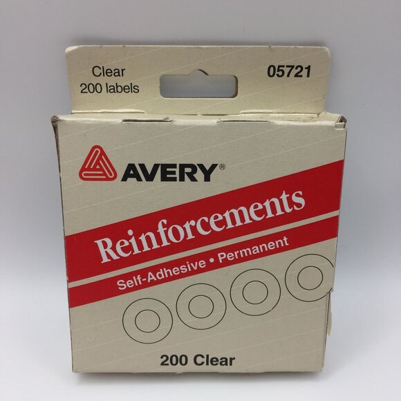 Avery Set 2 Packs 200 1/4" Round Self-Adhesive Reinforcement Labels White Clear - Picture 5 of 7